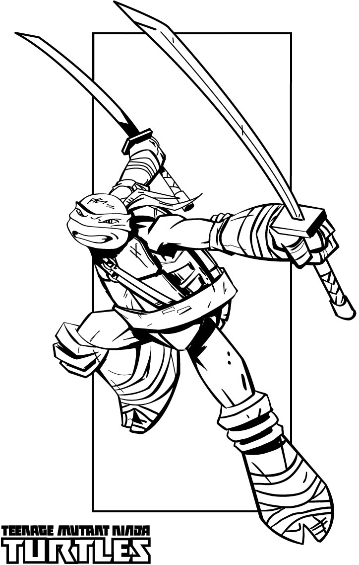 Leonardo Teenage Mutant Ninja Turtles Coloring Pages 724x1137 Leonardo Teenage Mutant Ninja Turtles Coloring Pages