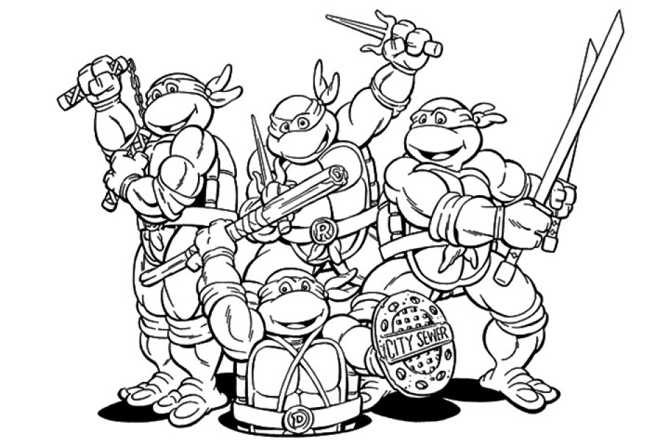 Printable Ninja Turtle Coloring Pages 960x640 Printable Ninja Turtle Coloring Pages