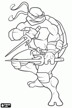 Ninja Turtles Michelangelo Coloring Picture For Kids Teenage 236x354 Ninja Turtles Michelangelo Coloring Picture For Kids Teenage