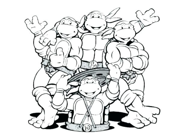 618x464 Painted Turtle Coloring Page Teenage Mutant Ninja Turtles Coloring