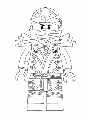 360x480 Golden Ninja Coloring Pages