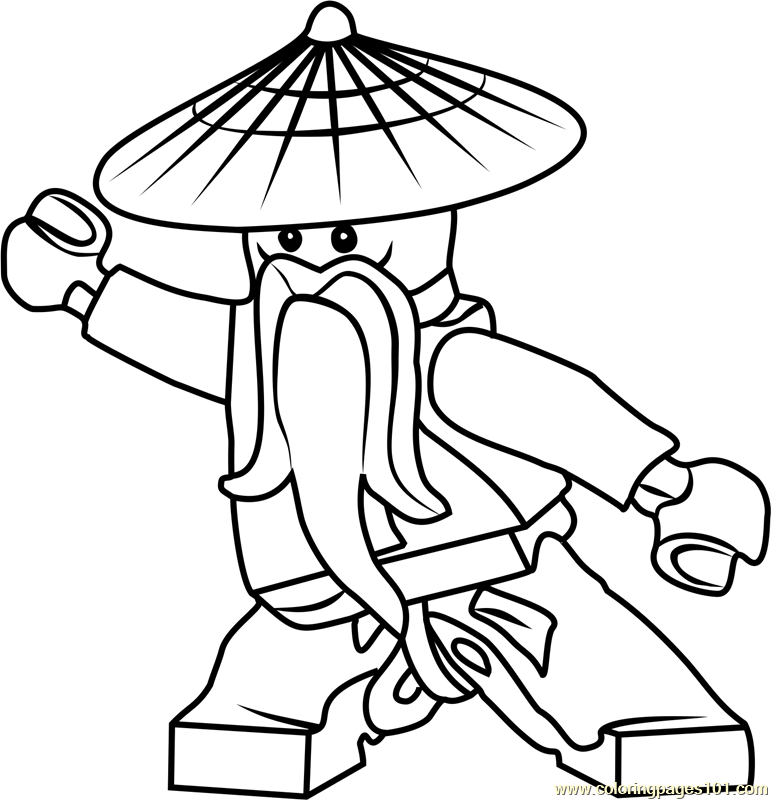 771x800 Ninjago Master Wu Coloring Page