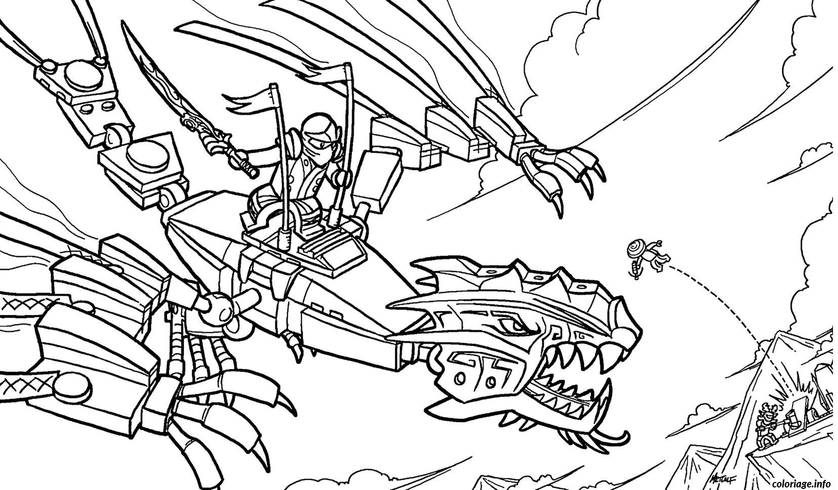 1655x969 Coloriage Ninjago Sur Un Dragon Ninja Dessin Imprimer Lenni