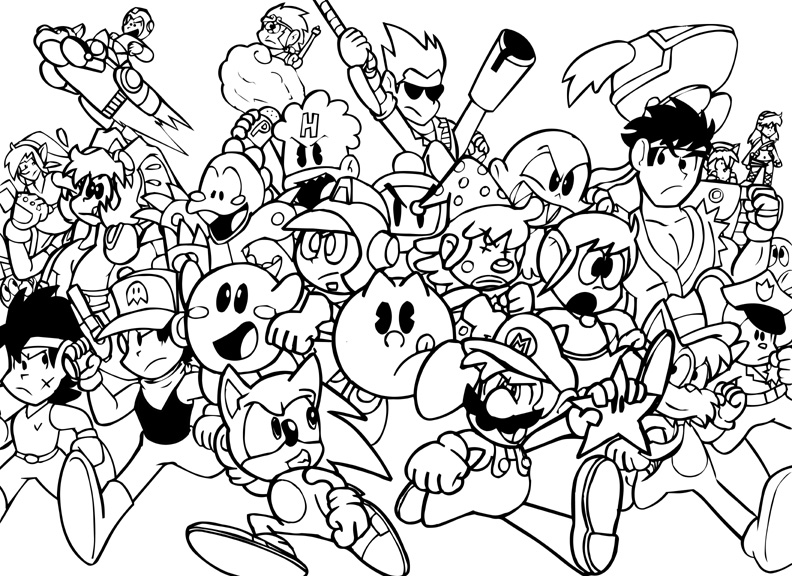 792x576 Pac Man Characters Coloring Pages