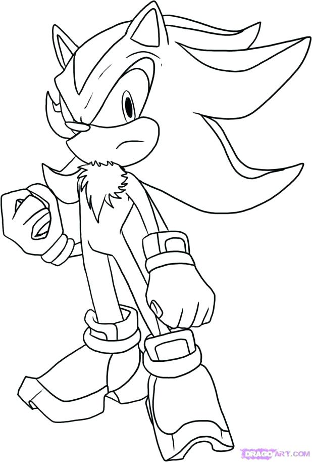 618x913 Shadow The Hedgehog Coloring Pages To Print Nintendo Characters