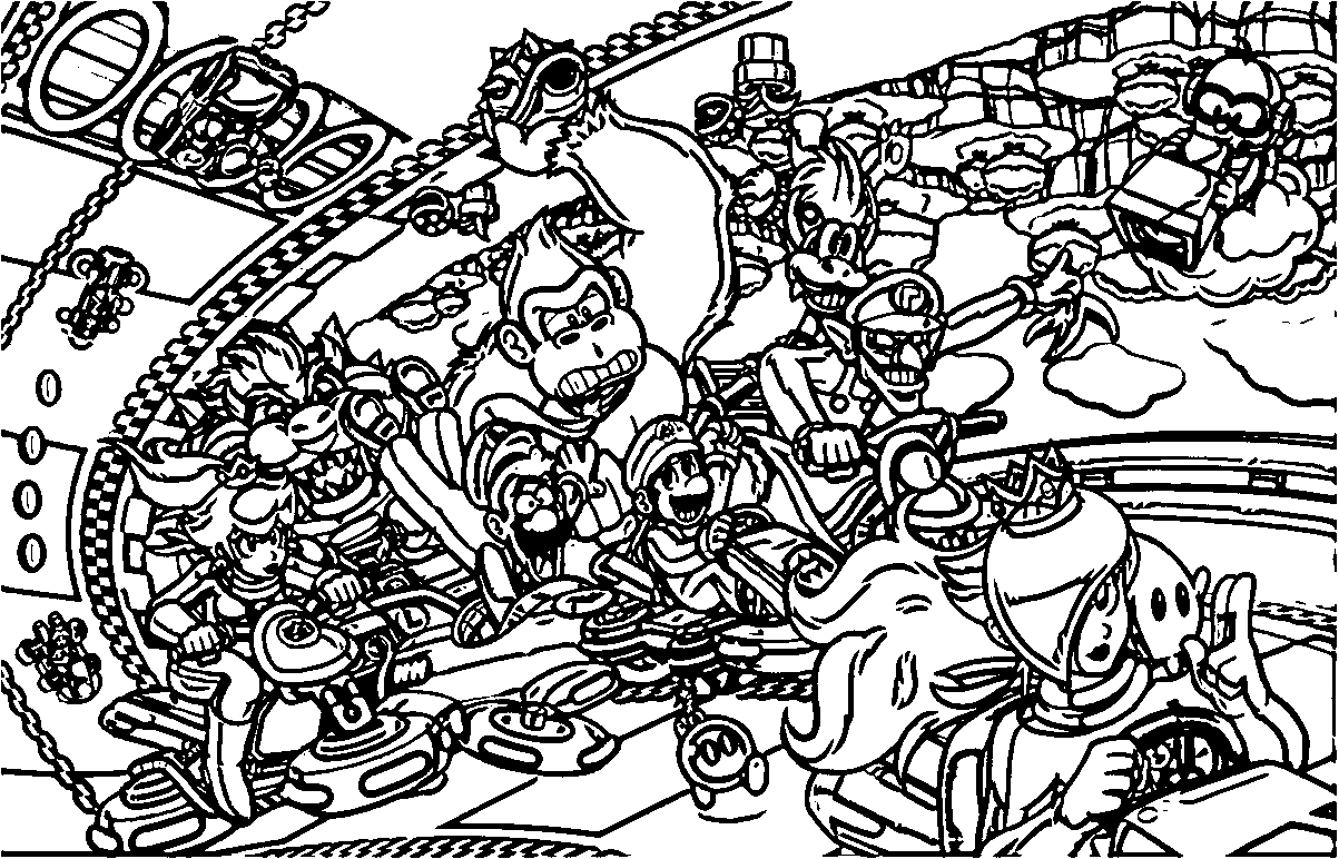 1203x772 Nintendo Coloring Pages With Super Mario At Page