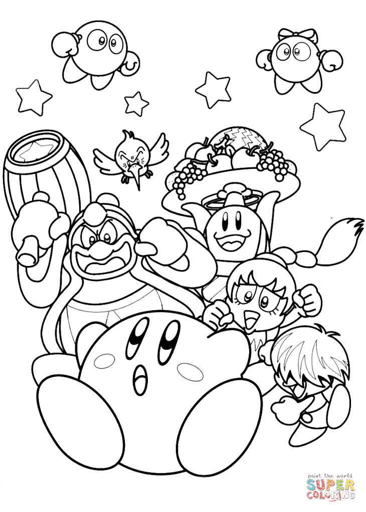 730x1022 Nintendo Coloring Pages Nintendo Kir Coloring Page Free Printable