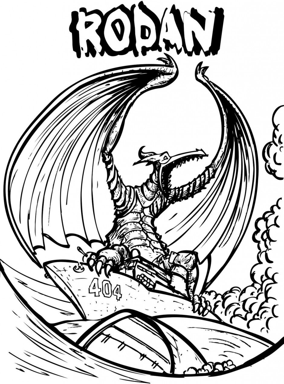 940x1273 Kaiju Coloring Pages