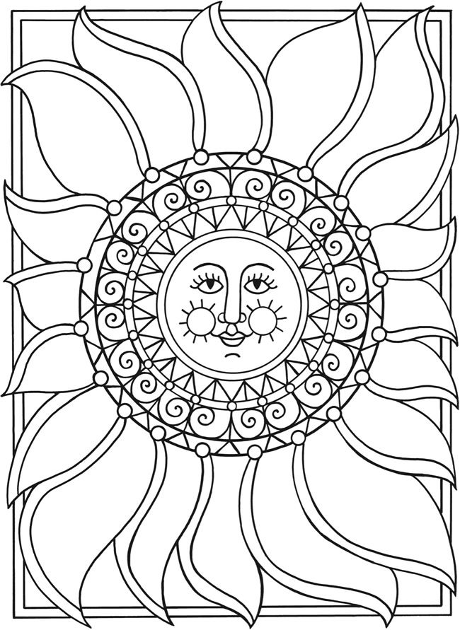 650x891 161 Best Sun Moon And Stars Coloring Images