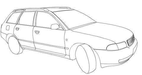 Audi A4 Coloring Page 480x255 Audi A4 Coloring Page