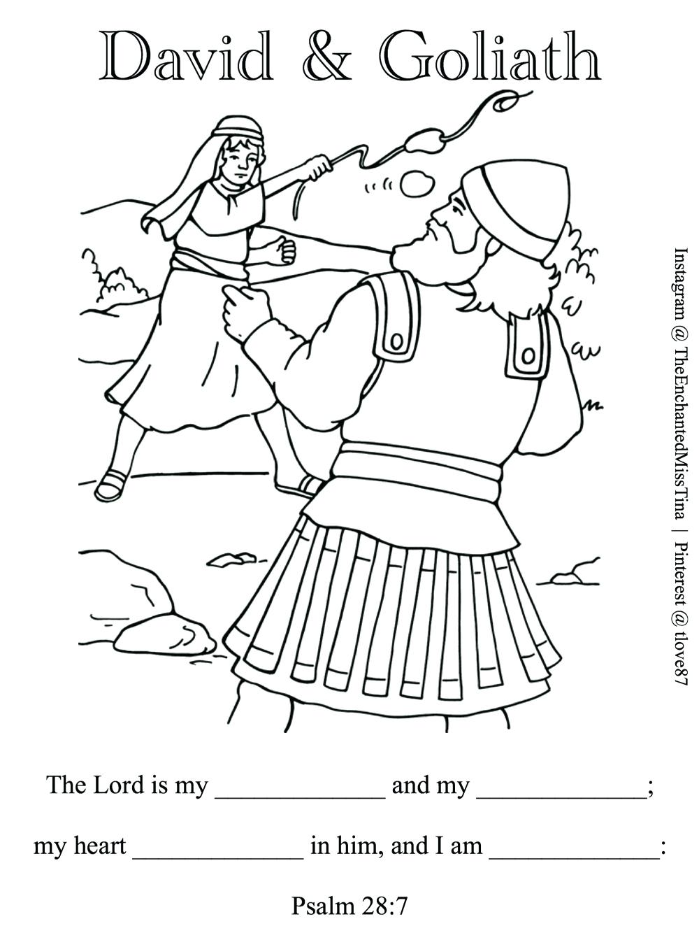 1000x1334 Destiny No David Coloring Page And Goliath Pag