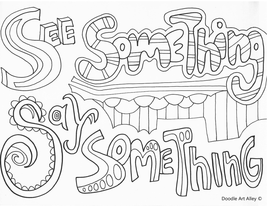 1035x800 No Bullying Coloring Pages