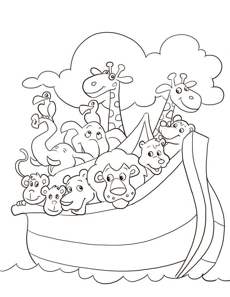 Noahs Ark Coloring Page Gites Loire Valley 791x1024 Noahs Ark Coloring Page Gites Loire Valley