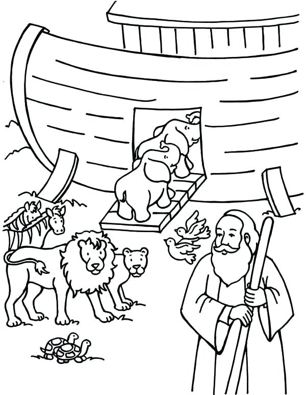 600x776 Noah And The Rainbow Coloring Page