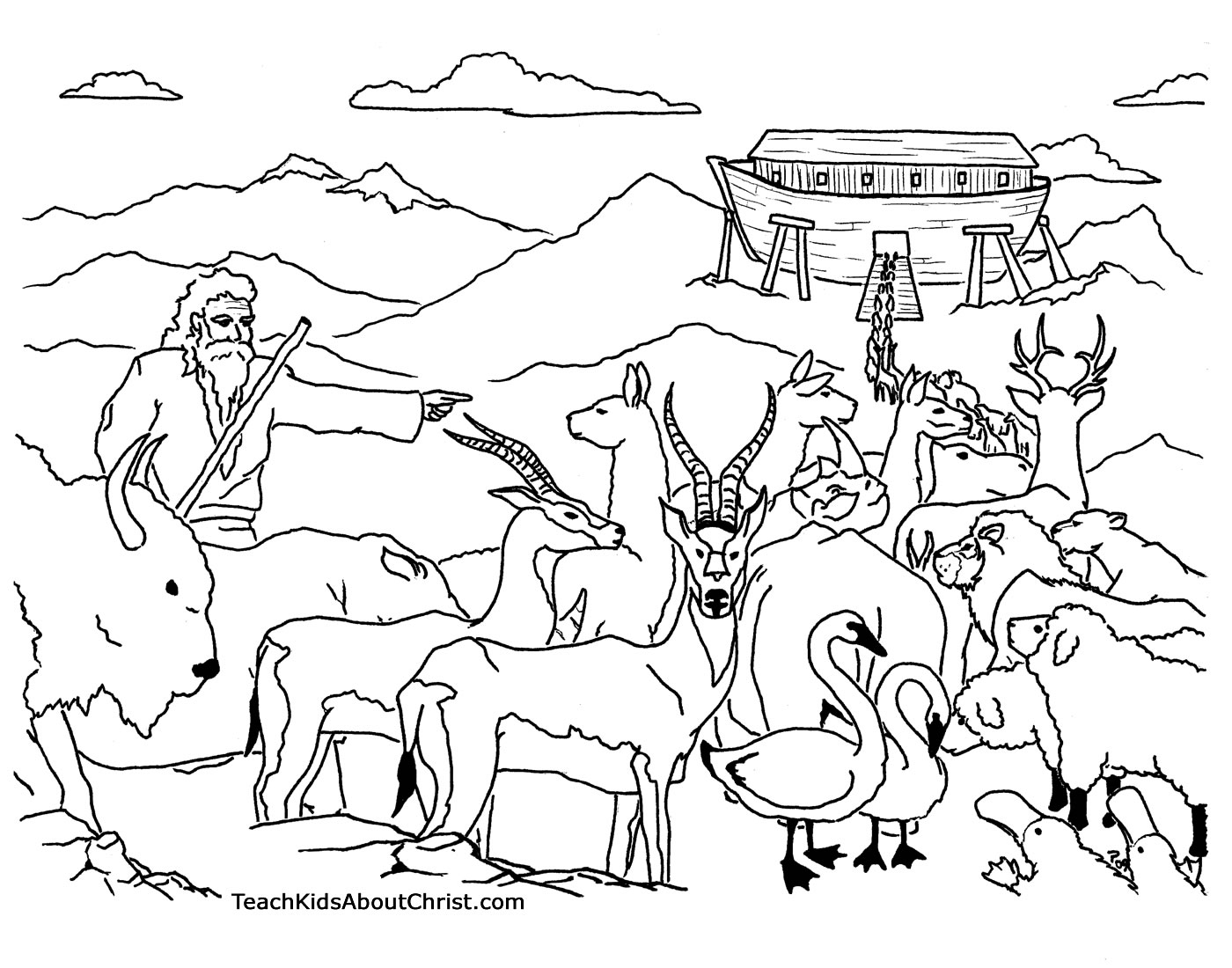 1400x1100 Noah And The Ark Coloring Pages 87 With Noah And The Ark Coloring