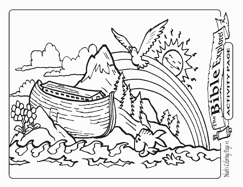 792x612 Free Children Coloring Pages Of Noah Ark Animals Rescue