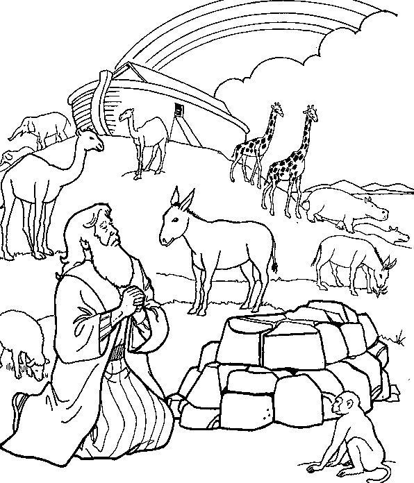 596x696 Noah's Ark Printable Coloring Pages