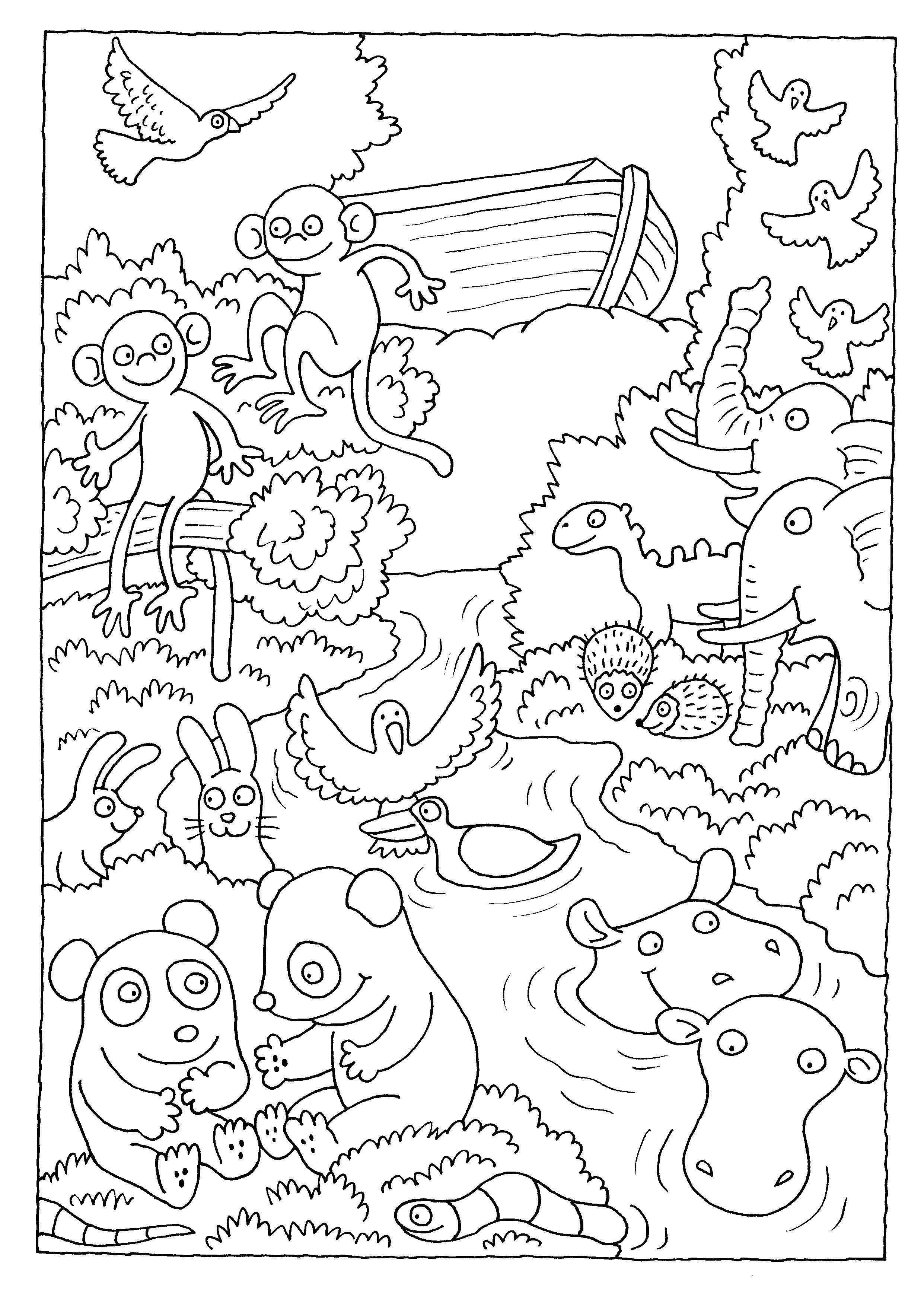 Noted Noah And The Ark Coloring Pages S Printa 2482x3508 Noted Noah And The Ark Coloring Pages S Printa