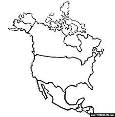 236x240 North America Coloring Page Map Of Countries Homeschooling