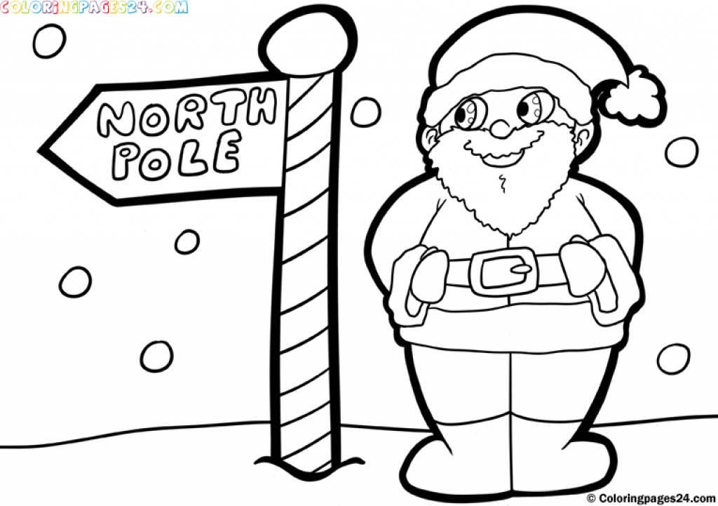 1024x721 North Pole Coloring Pages Christmas Coloring Pages In The Most