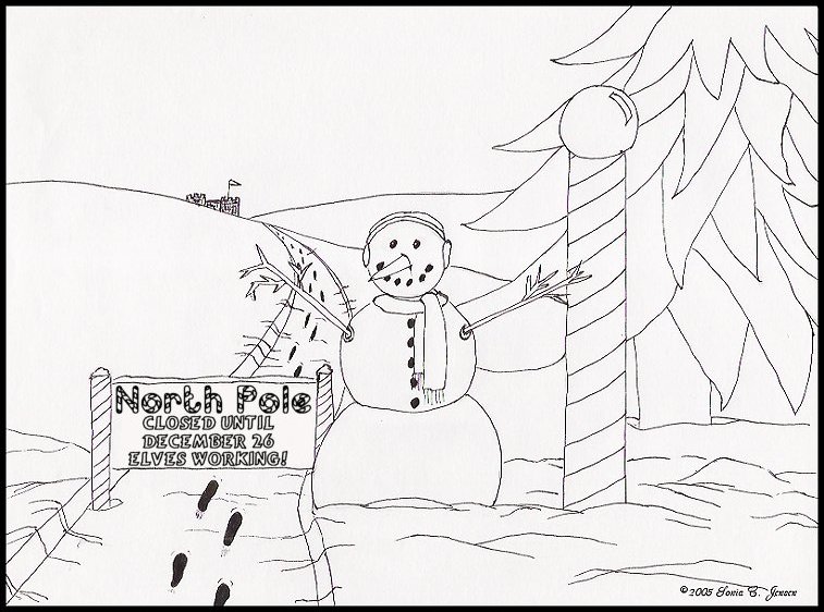 757x562 Christmas Coloring Pages For Cards