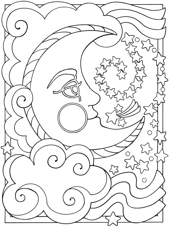 Stars Coloring Sheet 650x874 Stars Coloring Sheet