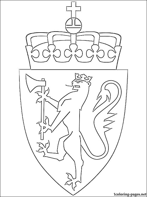 560x750 Norway Coat Of Arms Coloring Page Coloring Pages