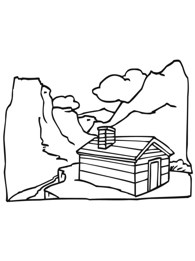 768x1024 Fjords Norway Coloring Page
