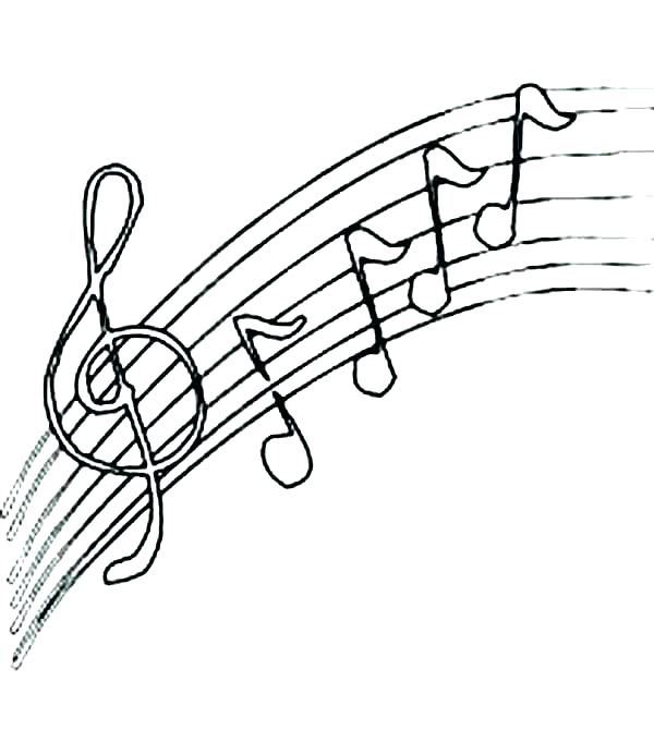 600x692 Music Note Coloring Page