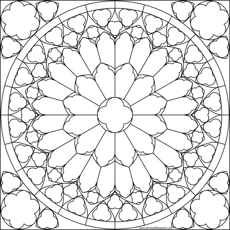Notre Dame Rose Window Drawing 736x736 Notre Dame Rose Window Drawing
