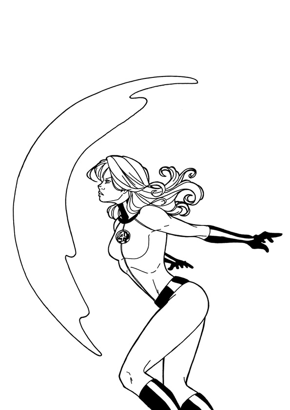 595x842 The Invisible Woman Coloring Pages
