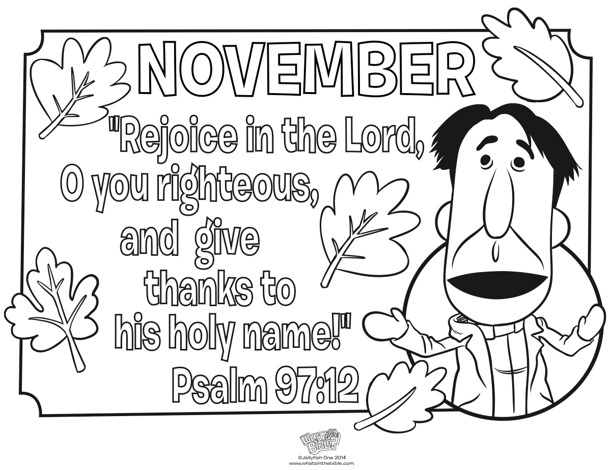 1206x924 November Coloring Page Psalm 9712