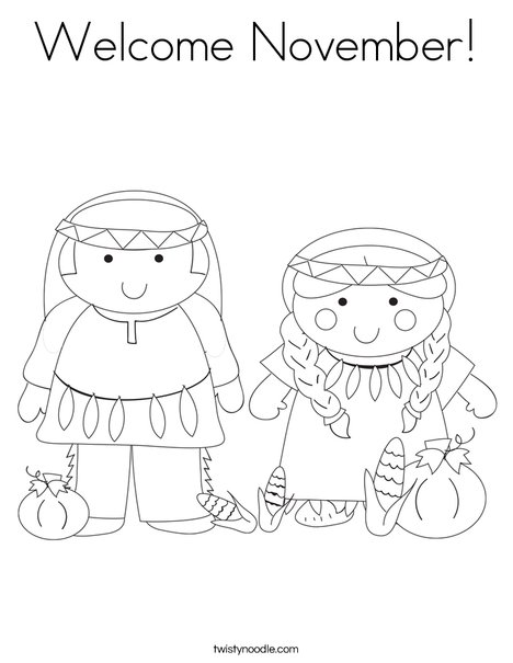 468x605 Welcome November Coloring Page