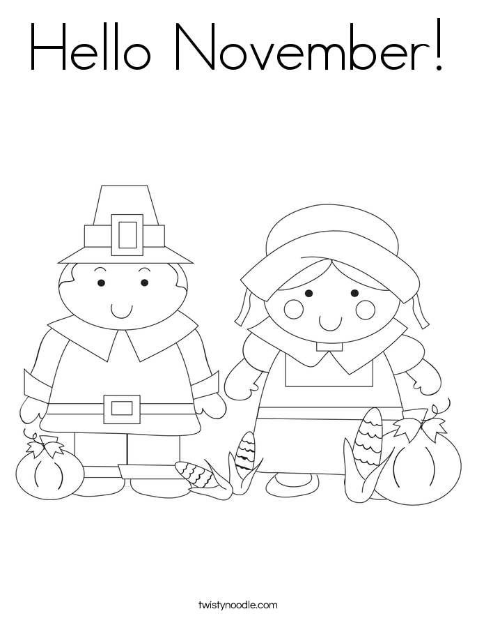 685x886 November Coloring Pages Hello November! Coloring Page Print