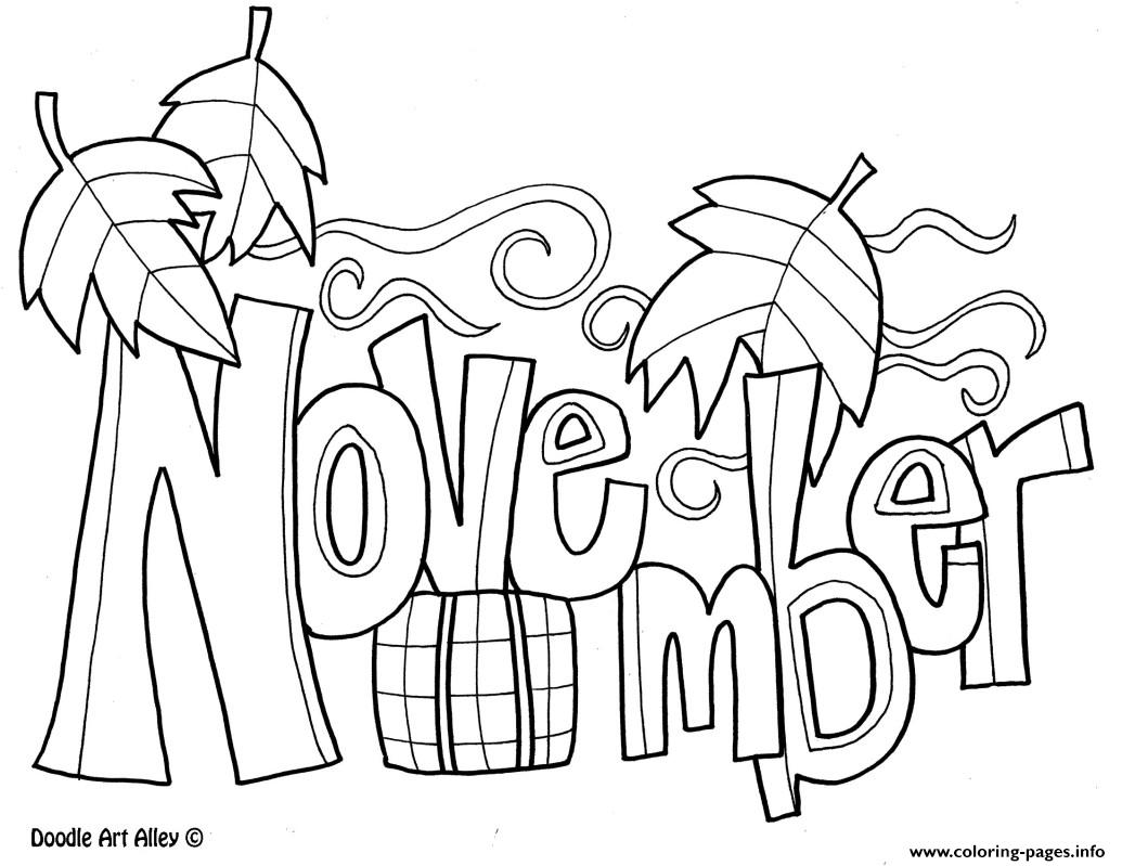 1035x799 November Month Coloring Pages Printable