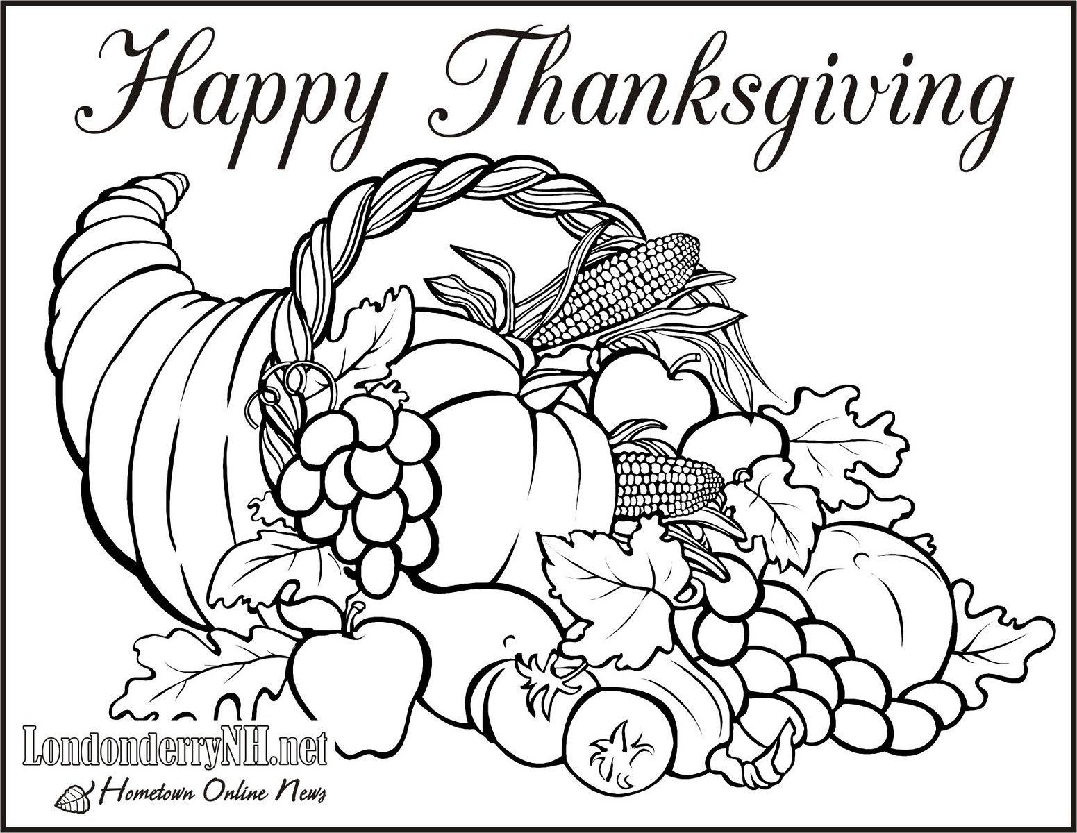 1551x1200 Thanksgiving Coloring Pages Library