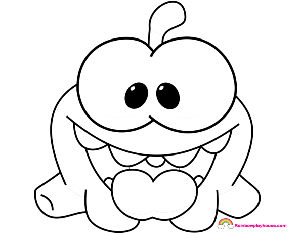 595x460 Om Nom Coloring Page