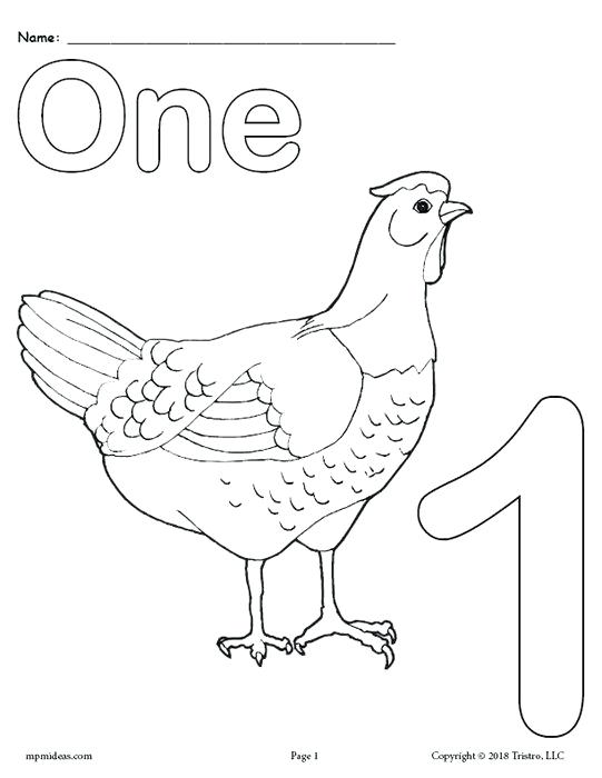 541x700 Number One Coloring Page Free Printable Animal Number Coloring