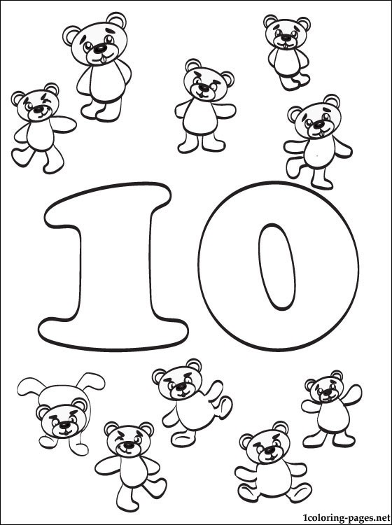 560x750 Number 10 Ten Coloring Page Coloring Pages