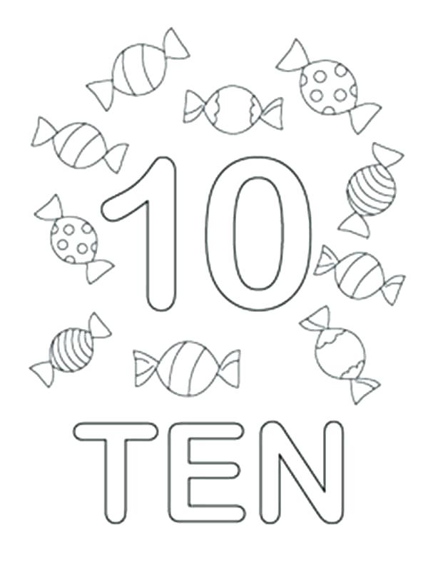 600x807 Number 10 Coloring Page Number Coloring Page Numbers 1 10 Coloring