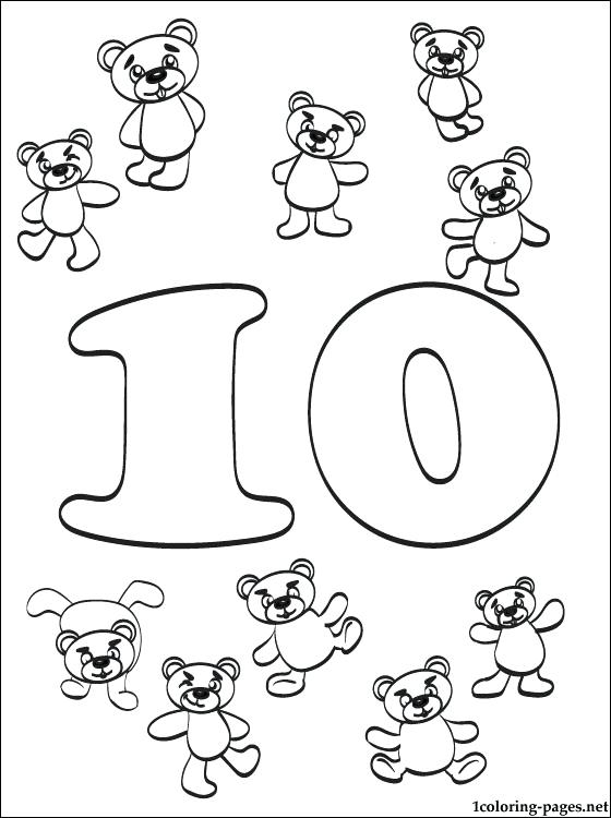 560x750 Number 10 Coloring Pages Number Ten Coloring Page Free Number