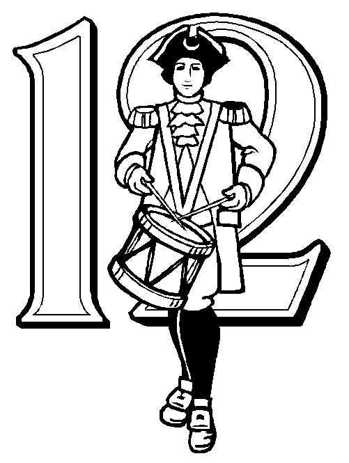 Number 12 Coloring Page