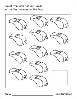250x324 Number Twelve Writing, Counting And Identification Printable
