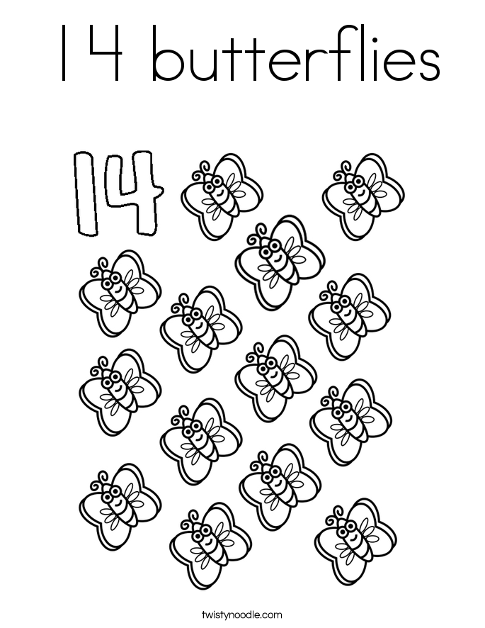 Number 14 Coloring Pages 685x886 Number 14 Coloring Pages