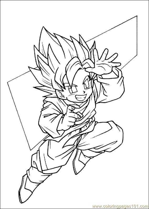 Dragon Ball Z 18 Coloring Page 567x794 Dragon Ball Z 18 Coloring Page