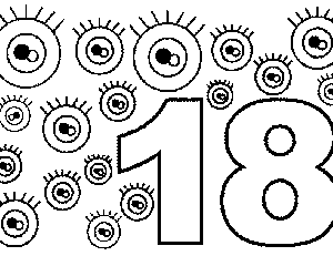 18 Eyes Coloring Page 300x231 18 Eyes Coloring Page