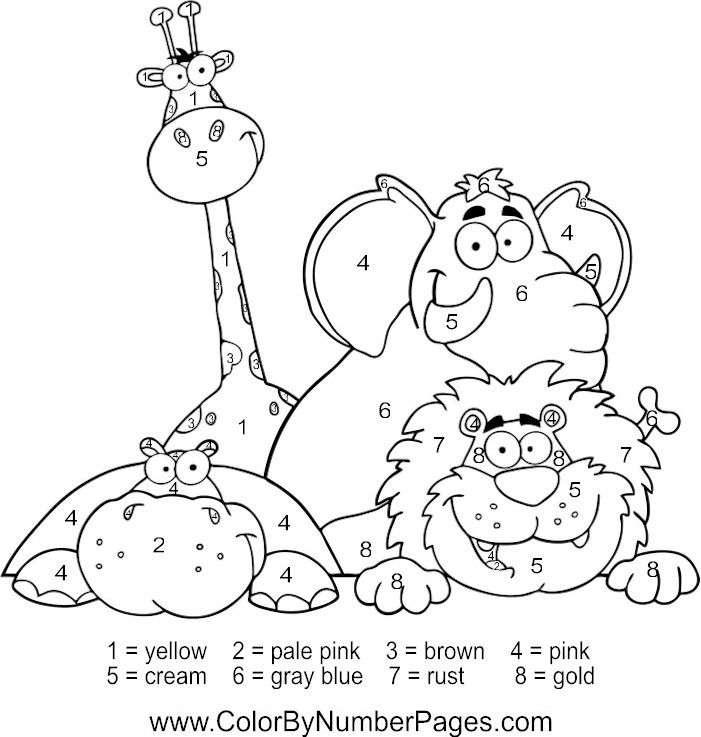 Zoo Animals Color By Number Page Fun Kid Printables 701x737 Zoo Animals Color By Number Page Fun Kid Printables