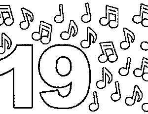 19 Notes Coloring Page 300x231 19 Notes Coloring Page