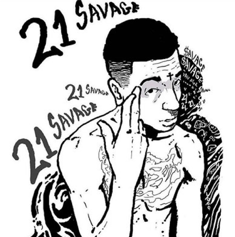 794x800 21 Savage Coloring Pages Drake Coloring Pages 21 Savage Rapper