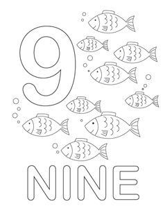 Number Coloring Pages 238x320 Number Coloring Pages